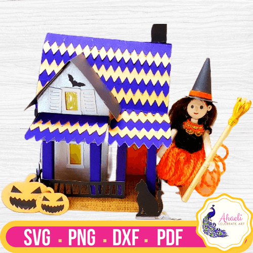 Spooky Halloween House Craft Template