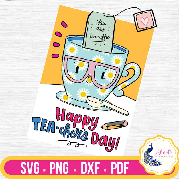 Tea-riffic Teacher's Day Card