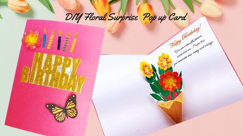 Floral Surprise Pop-up Card Templates