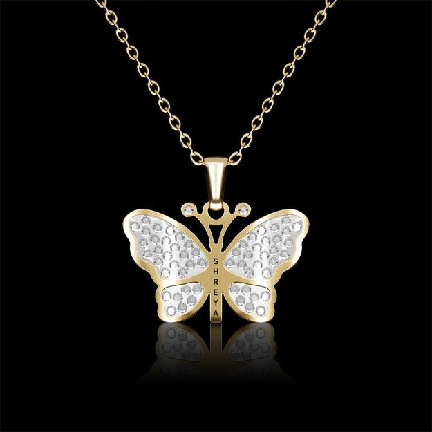 Personalised Butterfly Pendant