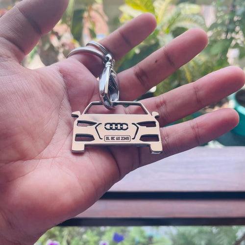 Personalised Number Plate Car Keychain