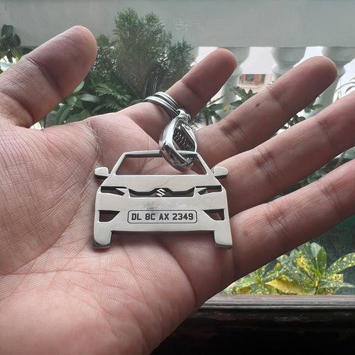 Personalised Number Plate Car Keychain