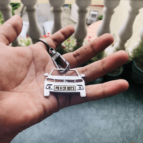 Personalised Number Plate Car Keychain