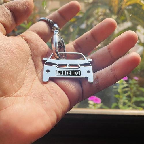 Personalised Number Plate Car Keychain