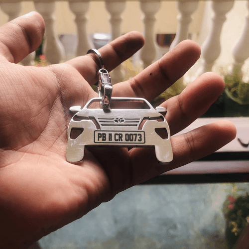 Personalised Number Plate Car Keychain