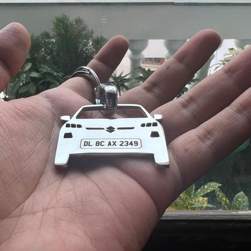 Personalised Number Plate Car Keychain