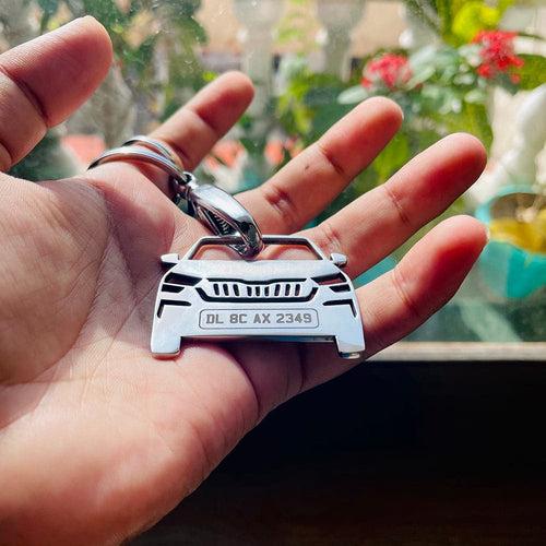 Personalised Number Plate Car Keychain