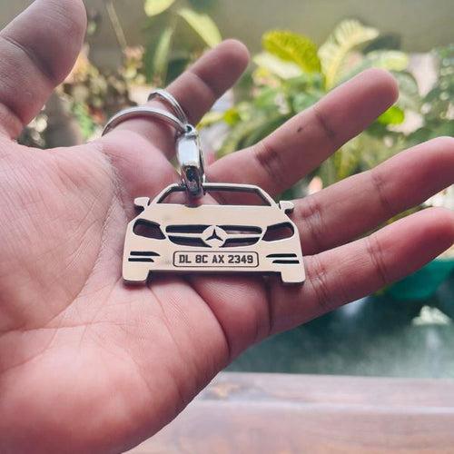 Personalised Number Plate Car Keychain