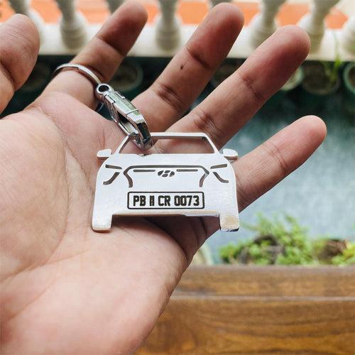 Personalised Number Plate Car Keychain