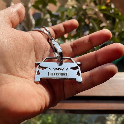 Personalised Number Plate Car Keychain