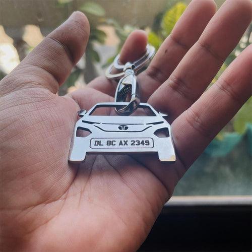 Personalised Number Plate Car Keychain