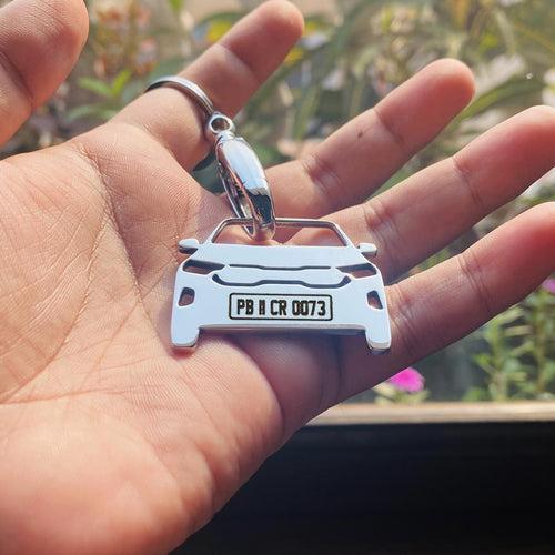 Personalised Number Plate Car Keychain