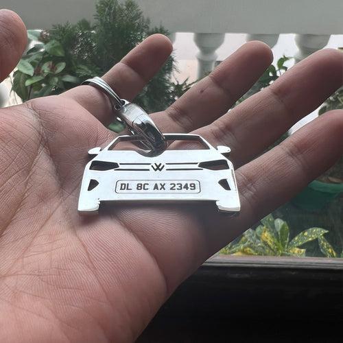 Personalised Number Plate Car Keychain