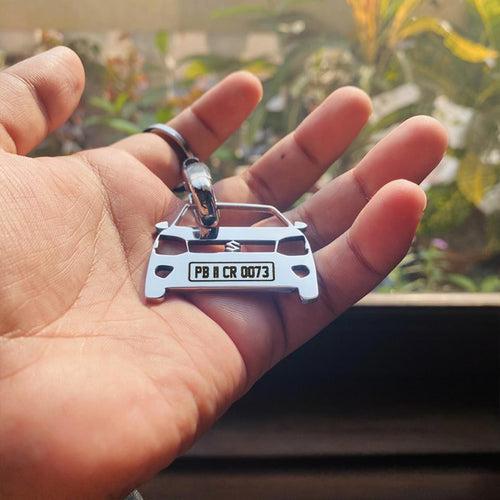 Personalised Number Plate Car Keychain