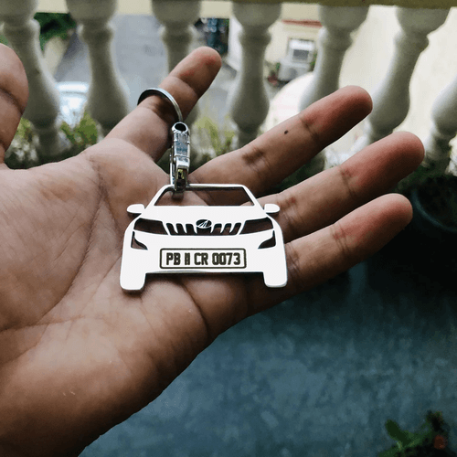 Personalised Number Plate Car Keychain