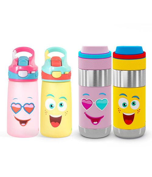 More the merrier combo (2 Clean Lock Insulated Stainless Steel Bottles + 2 Snap Lock Sipper Bottles)