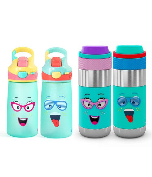 More the merrier combo (2 Clean Lock Insulated Stainless Steel Bottles + 2 Snap Lock Sipper Bottles)