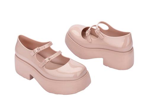 Melissa Farah AD Platform Block Heels Pink Sneakers For Women