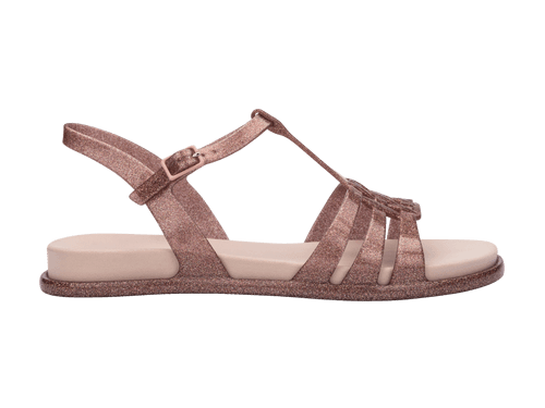 Melissa Party AD Glitter Pink Flat Sandal For Women's