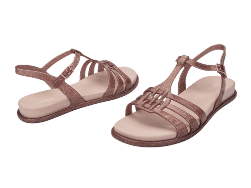 Melissa Party AD Glitter Pink Flat Sandal For Women's