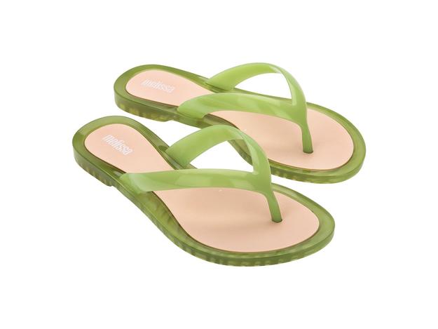 Melissa Duo AD Green Flip Flops For Women's