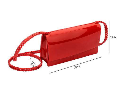 Melissa Rectangular Shape Red Party Handbags For Womens