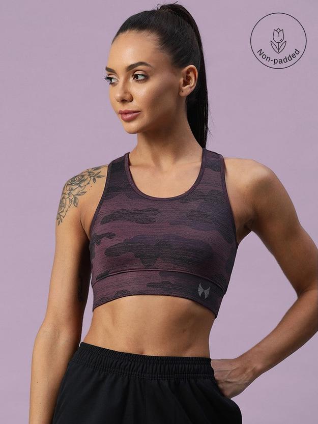 Skyria Element Sports Bra - Camo Purple