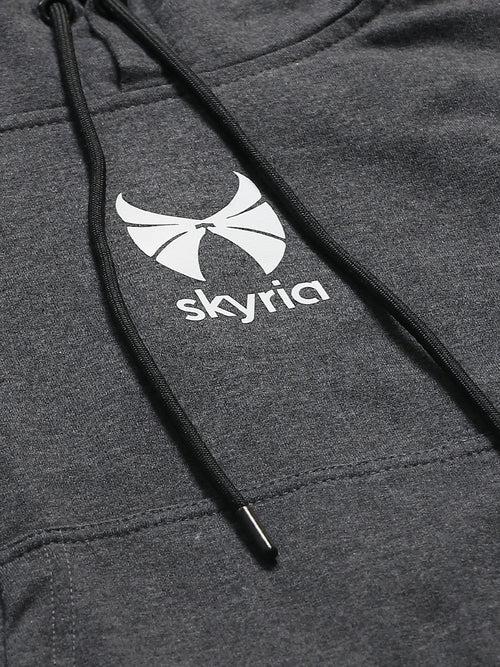 Skyria Rise Crop Hoodie - Grey