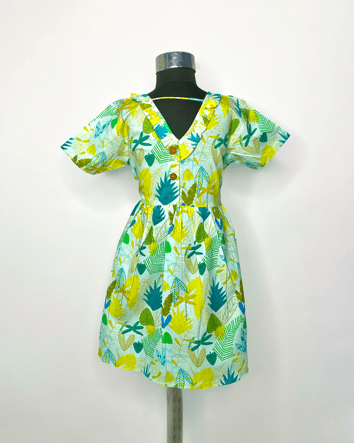 Leafy Forest Ruffled Frock | Rescue