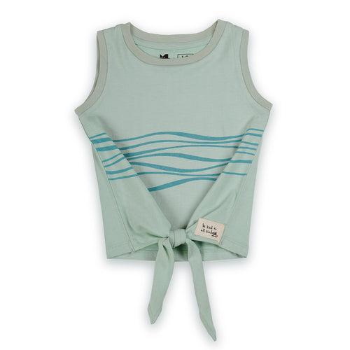 Aqua Ripple Vest with Tie-up