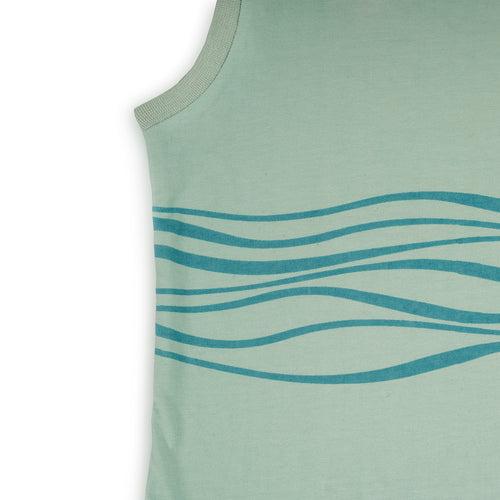 Aqua Ripple Vest with Tie-up