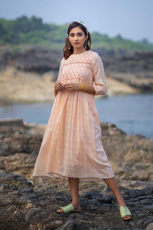 Peach Lace Kota Dress