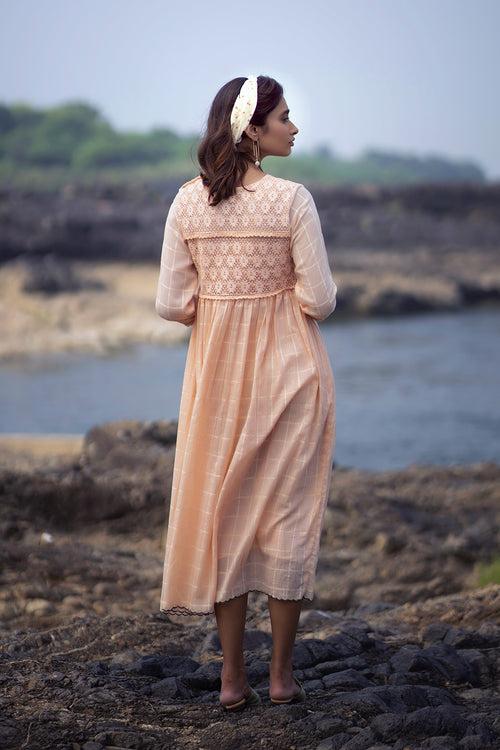 Peach Lace Kota Dress