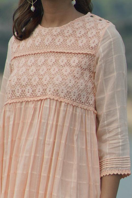 Peach Lace Kota Dress