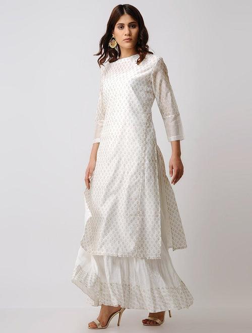 Keyhole neck kurta