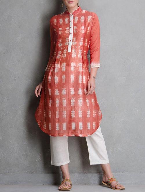 Red shibori kurta