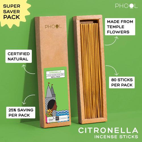 Phool Natural Incense Sticks Refill pack - Citronella