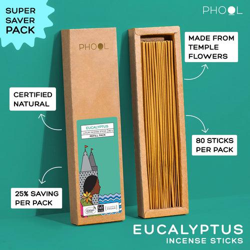 Phool Natural Incense Sticks Refill pack - Eucalyptus