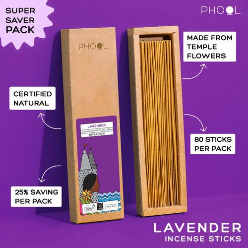 Phool Natural Incense Sticks Refill pack - Lavender