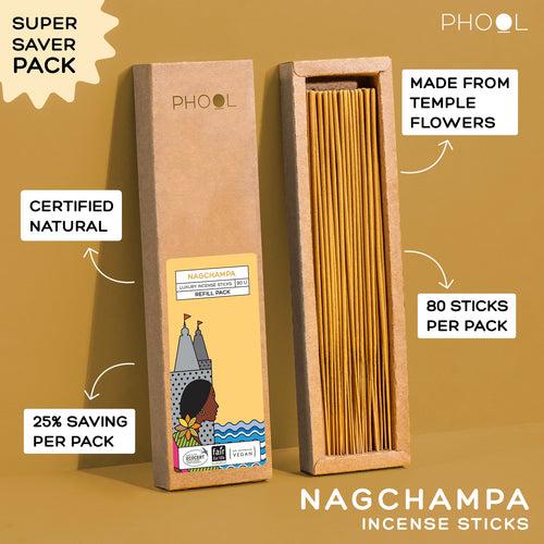 Phool Natural Incense Sticks Refill pack - Nagchampa