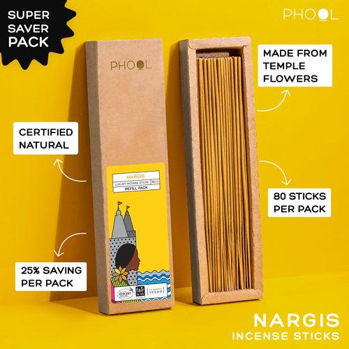 Phool Natural Incense Sticks Refill pack - Nargis