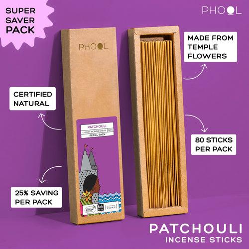 Phool Natural Incense Sticks Refill pack - Patchouli