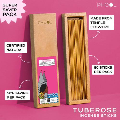 Phool Natural Incense Sticks Refill pack - Tuberose