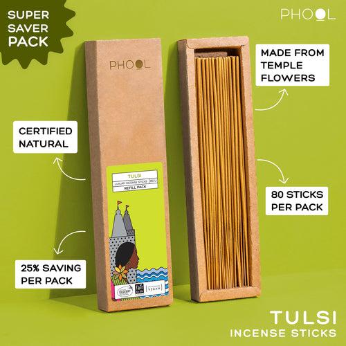 Phool Natural Incense Sticks Refill pack - Tulsi