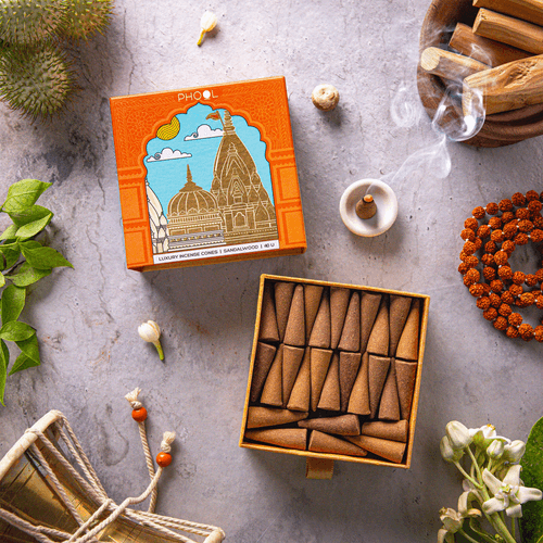 Phool  KVT Sandalwood Incense Cones