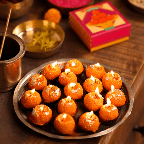 Phool Motichoor Ladoo Candles