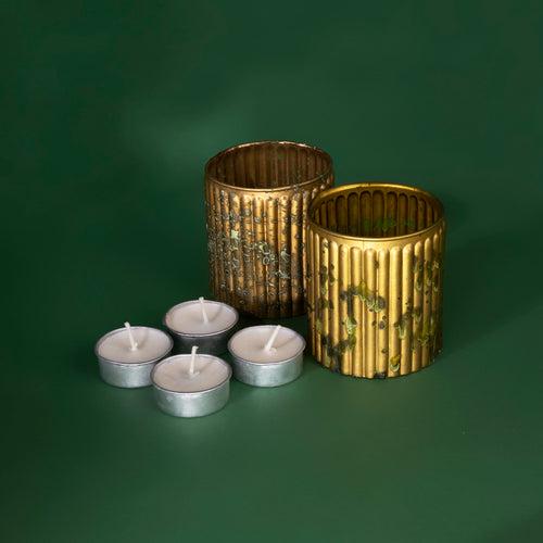 Rust Gold Votives (Set of 2)