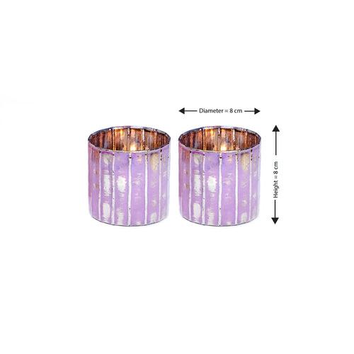 Lavender Silver Votives (Set of 2)