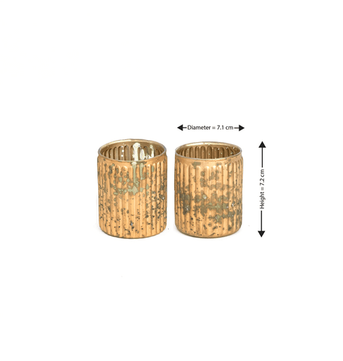 Rust Gold Votives (Set of 2)