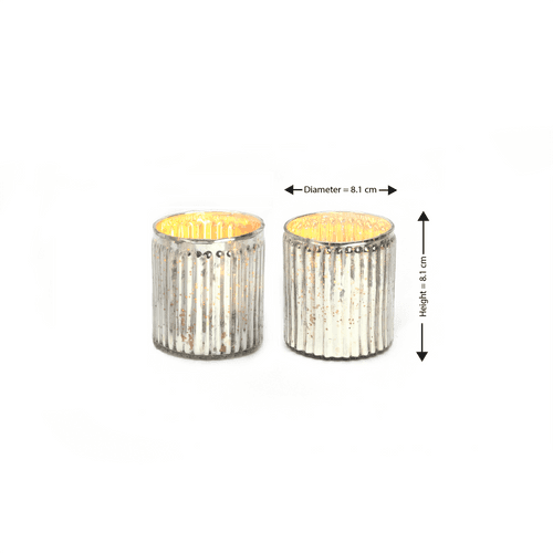 Rust Silver Votives (Set of 2)